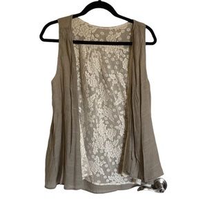 Lace lined Vest, size medium